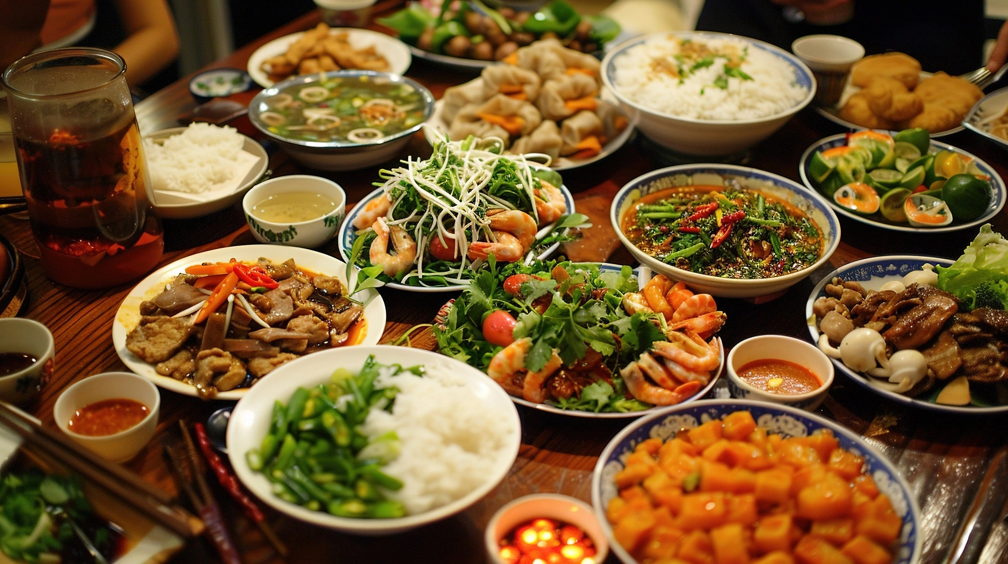 Asian, Chinese, and Vietnamese cuisine background